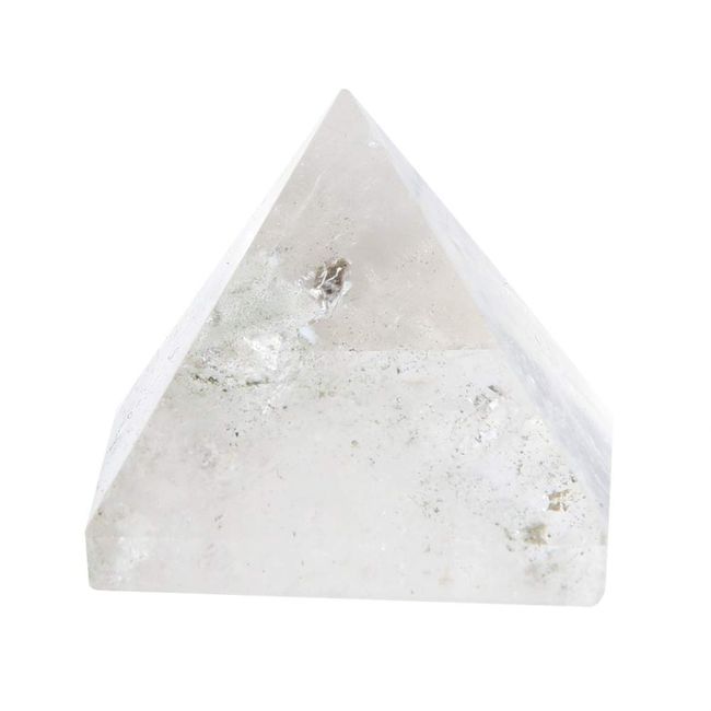 GLOGLOW Pyramid Crystal, Healing Natural Crystal, Powerstone, Feng Shui, Gift, Memorial, Paperweight, Decorative, New Year, Stylish, Lightweight, 1.2 inches (3 cm), White