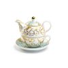 Grace Teaware Gold Scroll Fine Porcelain Tea For One Set (Mint)