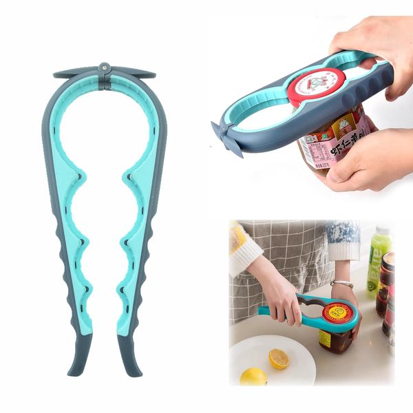 Jar Opener,5 in 1 Bottle Can and Jar Openers for Arthritis Hands,Jar Opener Grip for Weak Hands UK,multi functional lid opener,Silicone Gripper Ring Pull Can Opener Aid for Children,Elderly