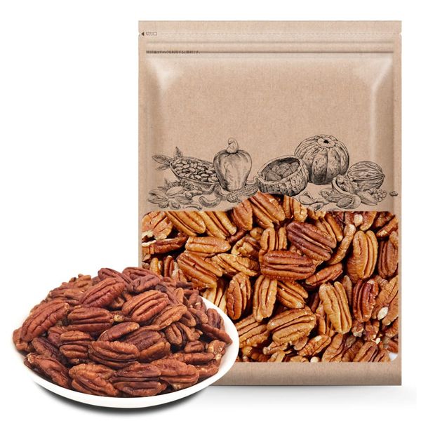 Unglazed Pecan Nuts (Roasted), 8.8 oz (250 g), Salt-free, Additive-free, Direct Import, Convenient Zipper Bag, Disaster Preparedness, Emergency Food, Stocking Food, Preserved Food