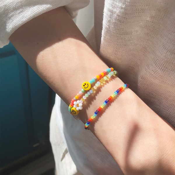 Smile Point Bead Bracelet Ring