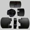 uxcell 4pcs L099 / L100 Jaw Coupling Insert Flexible Solid Type NBR Rubber Jaw Coupling Center Insert for L Jaw Coupling L Jaw Coupling Set Black