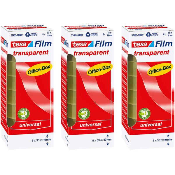 Tesafilm Transparent Office Box 8 Rolls