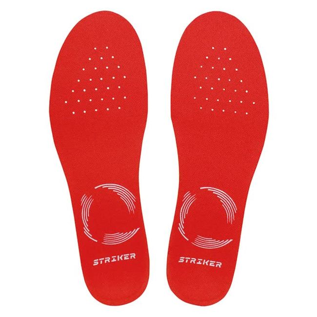 BMZ Performance Soccer Insole Striker Levote Red XS (22.0-23.0) Toe Accessible and Faster Step