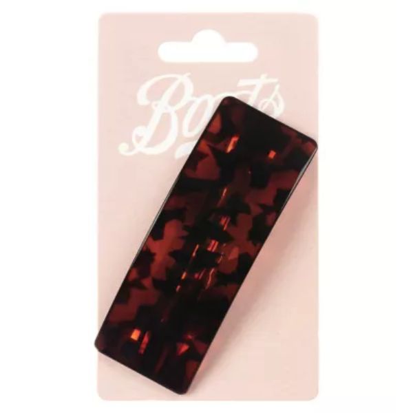Boots barrettes flat rectangle tort