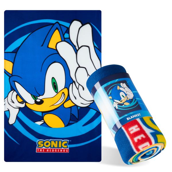 SONIC THE HEDGEHOG Fleece Blanket for Kids Super Soft Blanket Fleece Throws 100 x 150cm Warm Bed Blankets Gifts for Boys