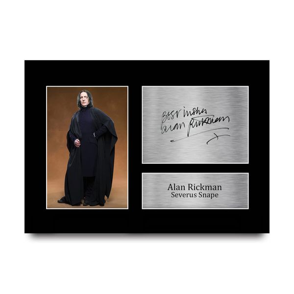 HWC Trading A4 Alan Rickman Severus Snape Harry Potter Gifts Printed Signed Autograph Picture for Movie Memorabilia Fans