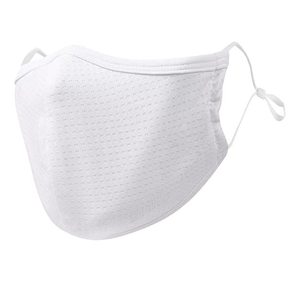 Wild Scene Sports Mask, Cooling Mask Developed by Fishing Equipment Manufacturer, Unisex, Adjustable, Adjuster Type, Repeatedly Washable, Tough Design, Mesh, For Running, Exercise (White)