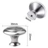 20Pcs Kitchen Door Knobs Cupboard Knobs Silver Cupboard Handles Chrome Knobs Cabinet Knobs Mushroom Drawer Knobs Round Pull Handles Cupboard Handles Door Handle Knobs for Furniture Wardrobes Bathroom