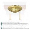 ElekTek Ceiling Rose Hook Plate 75mm Diameter - Choose Finish Colour (Brass)