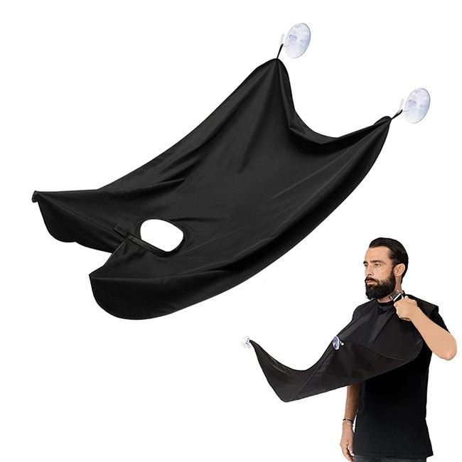 KARELLS Beard Bib, Beard Shaver Catcher, Hair Catcher for Cutting Hair, Beard Hair Catcher, Beard Catcher, Beard Apron, Beard Bib for Shaving, Beard Trimmer Catcher, with 2 Suction Cups