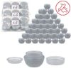 72 Pieces 10G/10ML Round Gray Cosmetic Sample Container Jars with Inner Liner