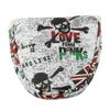 Golf Putter Head Cover Half Mallet UK Flag Skull Headcover Protector