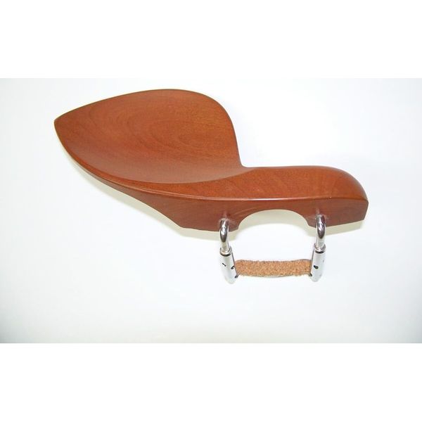 4/4 Violin Chin Rest Stained Boxwood With Standard Bracket installed