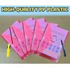 FotoStation Pack of 80, Popper Wallets A4 Foolscap Plastic Document Wallets Translucent Red Colours A4 Plastic Folder