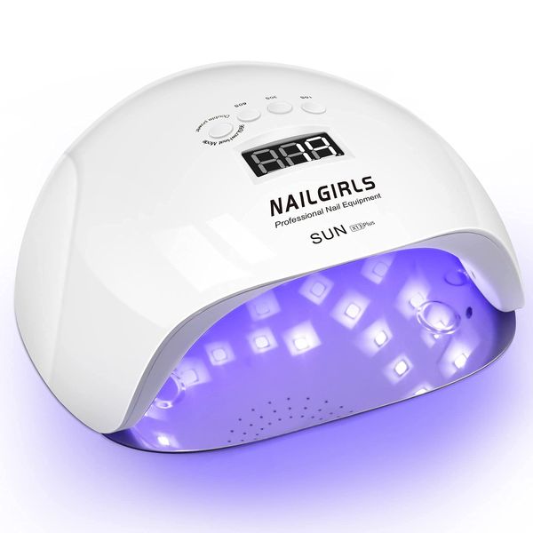 UV LED Nail Lamp For Home Salon, NAILGIRLS Professional 150W Gel Polish Nail Dryer Curing Lamps With 4 Timer Presets, Auto Sensor, Detachable Base, Nail Art Tools for Fingernail and Toenail