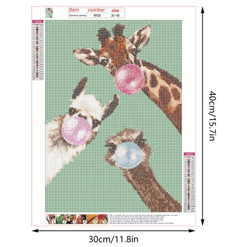 VEGCOO DIY Diamond Art Kits, 5D Diamond Painting Kits, Art Diamond Embroidery Paintings Arts Canvas Wall Art for Adult & Children Home Wall Decoration (Alpaca)