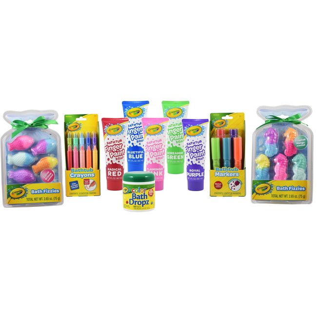 Bath Time Art Bundle with Dropz Fizzies Crayons Markers and Fingerpaint Soap