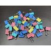15mm Small Assorted Design Foldback Clips Paper Binder Clamps Clips Colour 60 Pcs