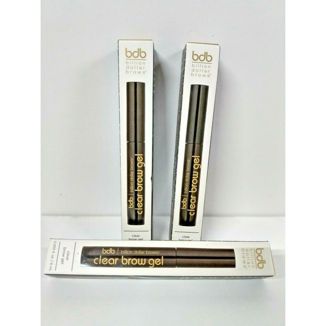 NEW | PACK OF 3 | BDB Billion Dollar Brows Clear Brow Gel | VEGAN & CRUELTY FREE