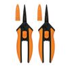 Fiskars Micro-Tip Pruning Snips Garden Clippers - Plant Cutting Scissors with Sharp Precision-Ground Non-Stick Blade - 2-Count