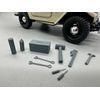 1/24 Scale Resin Tools, Tool Box and Spray Paint Cans, Unpainted
