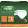 3 Pack - Depend Protection with Tabs Maximum Absorbency, Large, 48 Total Count