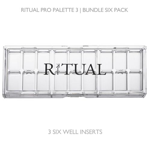 Empty Makeup Palette | 18 Wells | Modular Interchangeable Depotting System | Ritual Pro Palette 3 | 6 Well Bundle, Lipstick, Creams, Alcohol based makeup and paint, watercolor, Gouache, Acrylic paint