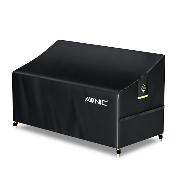 AWNIC Bench Cover for Garden Bench 3 Seater Waterproof Tear Resistant 420D Polyester 3 Seater Bench 160 X 70 X 60/88cm