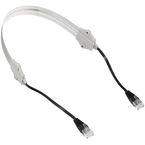 Elecom LD-VAPF/SV05 LAN Cable, 1.6 ft (0.5 m), Compatible With Outdoor Use, For Gaps, Aluminum Reinforcement, CAT5e Compliant, Silver