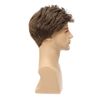 Kaneles Mens Short Brown Wig Synthetic Replacement Costume Halloween Natural Hair Wigs