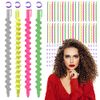 22 Pcs Heatless Hair Curlers Plastic Spiral Rollers Hair Curlers Hairdressing Curler Rollers for Women Girls Barber Hairdressing Hair Rollers Salon Tools Color Random