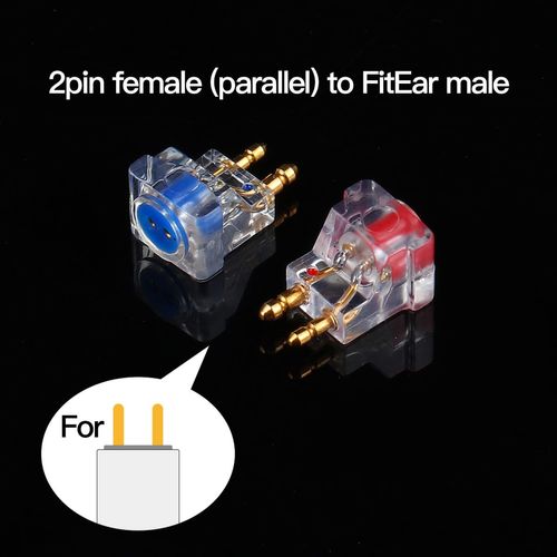 Easy Dock Lab FitEar Adapter to MMCX or 2Pin 0.78mm for FitEar TG334, TG335, Pure, Silver, IEM Bluetooth Adapter, FitEar Male to MMCX or 2Pin Flat Female (Fitear to 2pin)