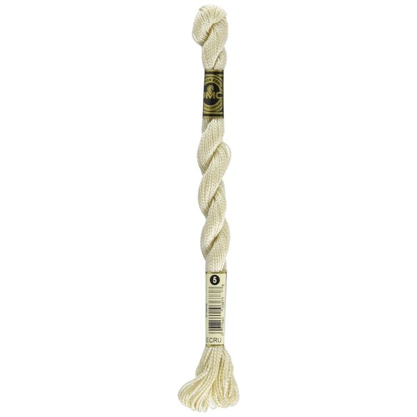 DMC 115 5-Ecru Pearl Cotton Thread, Ecru, Size 5