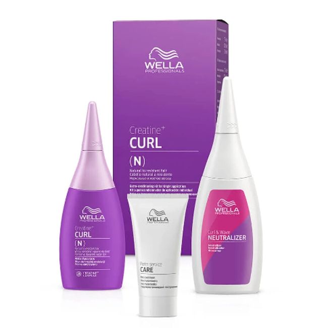 Wella Perm Creatine+ Curl (N) Natural to Resistant Hair 100ml/75ml/30ml