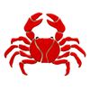 Crab Ceramic Swimming Pool Mosaic (11" x 9", Red)