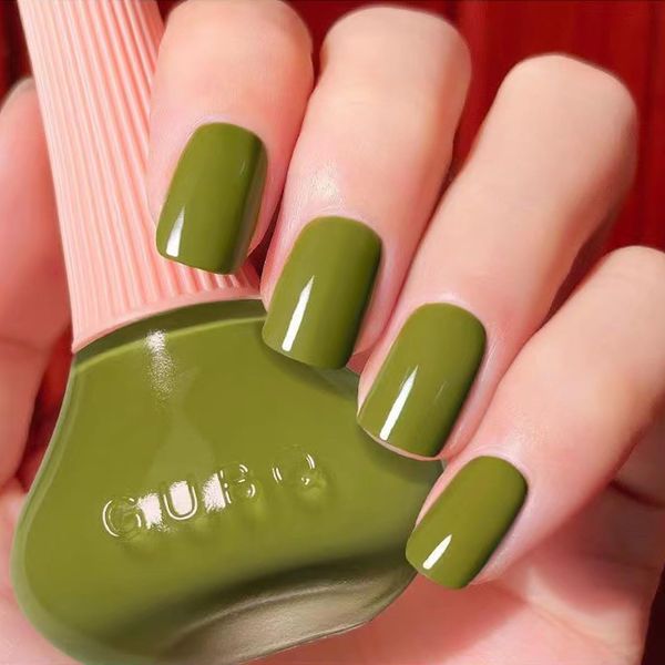 Green Nail Polish - Summer Green Nail Varnish - Light Green Nail Polish - Pastel Green Polish for Summer Spring - Air Dry Emerald Green - Olive Green Nail Polish Color for Girls