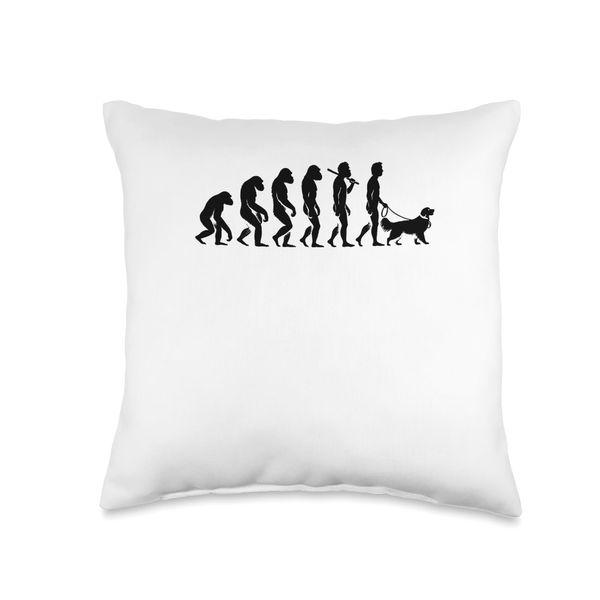 Evolution Golden Retriever GR Dog Retrievers Throw Pillow