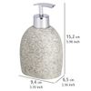 WENKO Puro Soap Dispenser Light Grey - Liquid Soap Dispenser, Washing Up Liquid Dispenser Capacity: 0.29 L, Polyresin, 9.4 x 15.2 x 6.5 cm, Light Grey, 15.2 x 6.5 x 9.4 cm