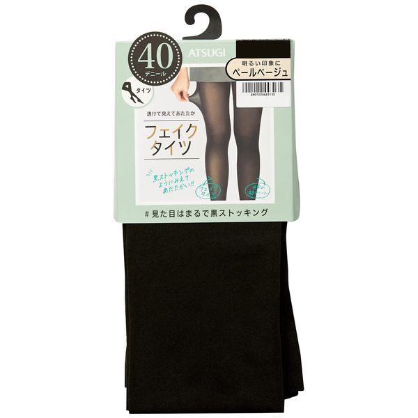 Atsugi FP9004 Women's 40 Denier Tights (Looks Black Stockings), pale beige