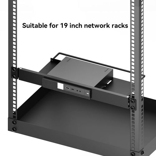 YQMRCZRF Mini Rack Mount for Dell OptiPlex Micro Form Factor Case，1U Hinged Server Rack Shelf for 19-inch Cabinet or Rack