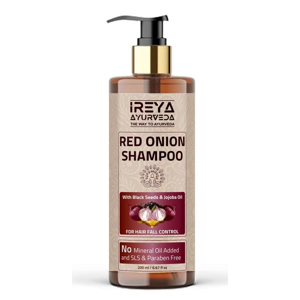 Onion Shampoo For Hair Growth 200ml (6.76oz) Red Onion Shampoo for Smooth Hair | Made with Red Onion With Black Seed oil, Black Onion Extract & Jojoba Oil.