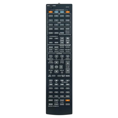RAV346 Replace Remote Control Compatible with Yamaha AV Receiver RX-A1000 RXA1000 RX-V1067 HTR-8063 WT928200