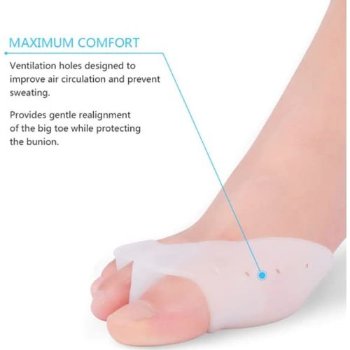 Silicone Gel Orthotic Toe Straightener Separator Hammer Bunion Corrector Relief