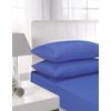 Textiles Direct Affinity Soft Touch Fitted Sheet Blue Double Bed