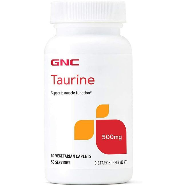 GNC Taurine 500mg 50 Vegetarian Caplets