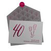 Jolicoon 40 Happy Ruby Anniversary with premium envelope and embossed seal sticker - Ruby wedding anniversary card