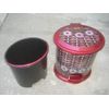 Decorative 6.5 L Oval Plastic Step Trash Can 12" Tall, Black
