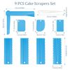 Prebarfun 23Pcs Plastic Cake Scraper Set, Cake Scrapers, Icing Smoother Scraper, Icing Spatula, Cake Tools for Baking Enthusiasts, Beginners, Professionals