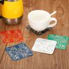 PATIKIL 1pcs White Square Coasters, FR-4 Material, Drink Coaster